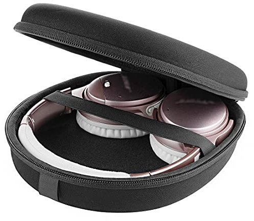 Linkidea Headphones Carrying Case Compatible with Jabra, Plantronics, JVC and More Headset, Replacement Protective Hard Shell Travel Bag (Black)