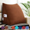 VERCART Rückenkissen Keilkissen Rückenlehne Kissen für Bett Sofa Kopfteil Gepolstert Bettkissen Wandkissen Sofakissen Groß Rueckenkissen Couchkissen Dekokissen Kordsamt Braun 45cm