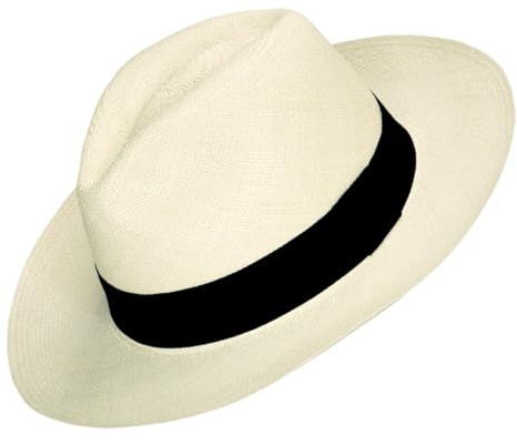 Gamboa Panama Hat for Men and Women - Straw Fedora - Natural