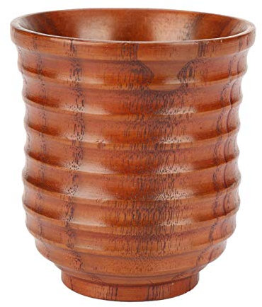 Taza de madera, forma cilíndrica Taza de madera Tazas de café de hilo clásico Tazas de té japonesas para té, vino, café, té de flores