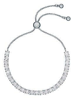Ted Baker Melrah Armband verstellbar mit Schiebeverschluss (Silberfarbend/Kristall)