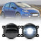 NSLUMO Weißer LED-Nebelscheinwerfer für F.iat Punto EVO 2009.09+ Punto (199) 2012.02+ Tipo (356) 2016.04+ Panda 2012.05+ 3,5-Zoll-LED-Frontstoßstangen-Nebelscheinwerfer, 2-teiliges schwarzes Len-Kit