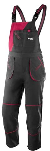 NEO TOOLS Damen-Arbeitslatzhose, Woman Line, Gr. S-XXL. Baumwoll-Polyester-Gewebe, elastischen Träger,Taschen, ISO 13688:2014