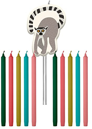 Folat 68382 Zoo Party Candles 10 cm Pack of 11 Multi-Coloured