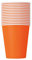 Trimming Shop Lot de 14 gobelets jetables en Carton de qualité supérieure, 266 ML, Orange Citrouille, Vaisselle de fête jetable pour l'intérieur