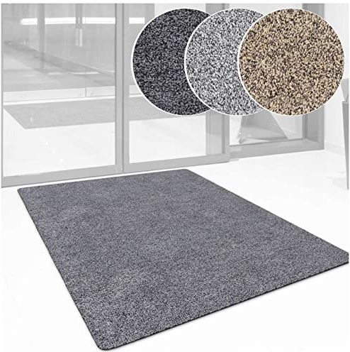 ANRO Schmutzfangteppich Matte Teppich Läufer Flurläufer Bodenbelag Schmutzfangläufer Sauberlaufmatte Meterware Dover Anthrazit 90x150cm