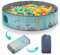 RUGUIES- Piscina de Bolas para Niños- Parque de Bolas Infantil-Piscina Bolas Redonda para Bebés-Plegable y Portátil-Cubo Juguetes Interior y Exterior- (Bolas no Incluidas) (Ocean, 80x26cm)