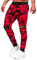BOLF Herren Camo Military Joggers Taktische Hose Jogginghose Trainingshose Army Fitnesshose Camouflage Sporthose Sweathose Jogpants Sweatpants Slim Fit KK04 Rot XL [6F6]