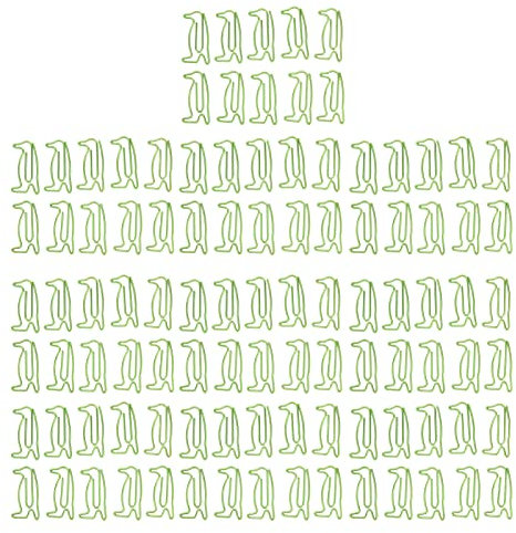 Metallpapierklammern, 100Pcs Pinguin Form Lesezeichen Clips Dekorative Papierklammern für Büro Schule Zuhause