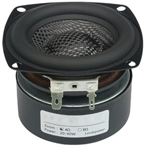 Altavoz del subwoofer de 3 pulgadas 4OHM 8OHM Altavoz Super Bass 25W Woofer Woofer Fibra de vidrio de baja frecuencia Tejido de vidrio de altavoz Subwoofer de automóviles (Size : 4Ohm-Circular)