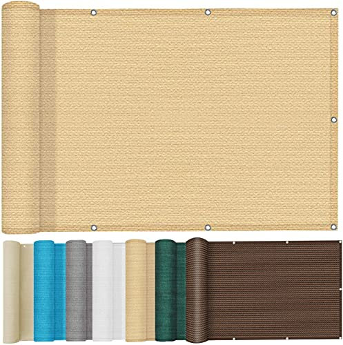 Voile d'ombrage Rectangulaire 3x7.5m Couvert Auvent Terrasse HDPE 220 g/m²,Respirant pour pergola, extérieur poulailler Serre, Jaune
