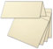 75x Tischkarten in Creme-Elfenbein (Hochglanz) - 4,5 x 10 cm - blanko - Doppel-Karten - als Platzkarten und Namenskarten für Hochzeit und Feste
