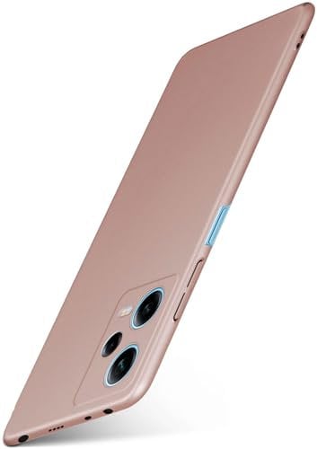 moex Alpha Case für Xiaomi Redmi Note 12 Pro 5G Hülle Ultra Dünn, Schutzhülle mit erhöhtem Kameraschutz, Slim Cover Hardcase Backcover, Dünnste Handyhülle Minimalistisch, Rosegold