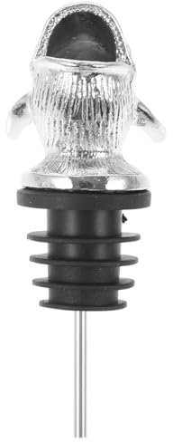 Uonlytech Wine Spout Pourer Unique Bar Accessories Wine Wine Decanter Toppers Holder Decanter Stopper Stand Beer Wine Dispenser Liquor Pourer Zinc Alloy Display Stand Wine Bottle