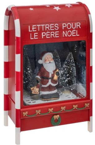 Feeric Lights et Christmas - Décoration intérieur boîte aux Lettre h40cm 4led à Piles