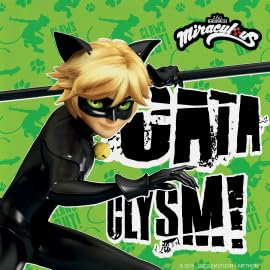 BeenSmile, Servietten, Servietten Geburtstag Kinder für Geburtstagsdeko, Tischdeko Geburtstag, Partyartikel, Partys, Feiern und Kindergeburtstage, 20 Sztuk, 33x33 Zm (Cat Noir)
