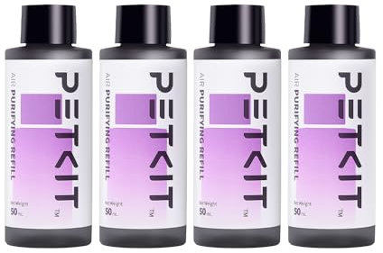 PETKIT Cat Litter Deodorizer Air Purifying Refills for PETKIT PURA X and PURA MAX Self Cleaning Cat Litter Tray, Replaced Odor Removers Deodorant Refills, 4 Bottles/Pack