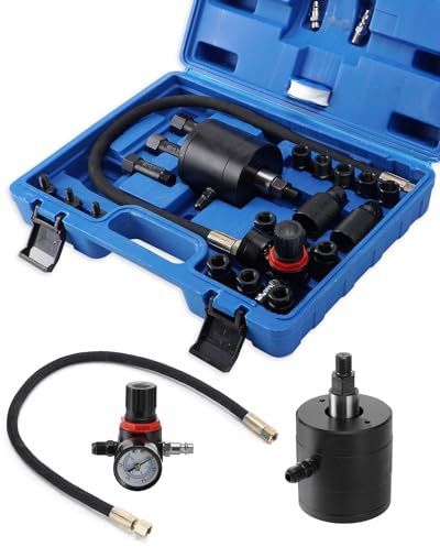 Venussar Extracteur d'injecteur Diesel, Diesel injecteurs pneumatiques, avec Tableau de Bord & 19 pièces Adaptateur