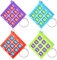 Porte-Clés de Tic Tac Toe pour Enfants de 8 à 12 Ans Porte-Clés en Plastique pour Clip de Sac à Dos Faveurs de Fête d'Anniversaire pour Garçon Fille (Bleu, Violet, Rouge, Vert, 16)