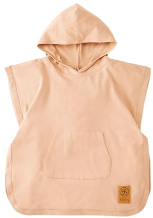 Cloby Badeponcho mit Kapuze mit UV-Schutz (UPF 50+) - Peachy Summer/Aprikose