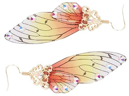 MOBUTOFU 1Paio Orecchini Creativi Forma Cicada Design Animale Gioielli Da Orecchio per Donne Eardrops Imitazione e Rosso e Stile Unici