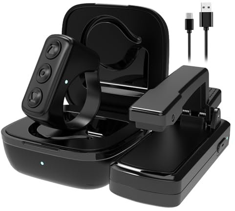 Tiardey Kindle Page Turner Bluetooth Remote Control Ring with 2Mode E-book Mode Short Video Mode Support Support Page Turning Volume Adjustment Photo Taking Video Recording