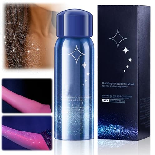 SPHERETRON Glitzerspray Haare Glitzer Spray 60ML Glitzer Haarspray Glitzerspray Body Glitzer Sprays Glitzer spray haare und körper Glitzer Sprayer für Festival Karneval Fasching Birthday Make up