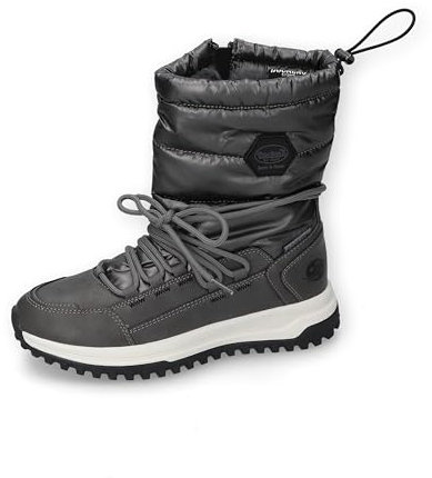 Dockers by Gerli Damen Combat Boots, Frauen Stiefeletten,wasserabweisend,warm gefüttert,Kurzstiefel,uebergangsschuhe,dunkelgrau,36 EU