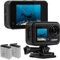 SVBONY Act20 Action Cam Wasserdicht, wasserdichte WiFi 4K 60FPS HD-Video, Dual IPS Bildschirm, 6-Achsen EIS Anti-Shake, IPX8 wasserdichte 10M Unterwasserkamera, Action Cam 4k für Selfie, Vlog