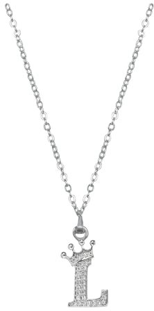 Damen Halskette Herz Buchstabe 925 Silber Kette Damen Personalisiere Kette, Geburtstags Weihnachten Geschenk Für Frauen Mädchen Mama Freundin - A-Z, Damen 26 Buchstaben Strass Kette (L, One Size)