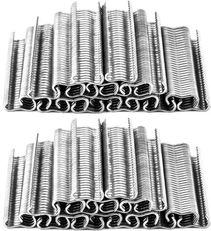 QWORK® 2400 Piezas Grapas de Anillo, para jaulas para mascotas, Cercas