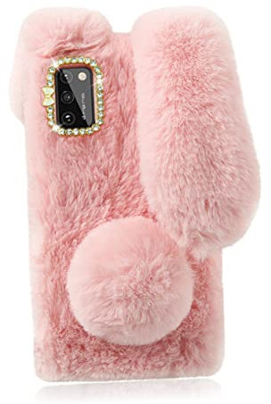 HOOTNEE Hülse Hase Handyhülle Plüsch-Handyhülle Plüschetui für Kratzfeste Handyhülle Stoßfeste Handyhülle Protect schutzzelt phonecase hanwärmer die stoffies instandspeaker stoßstange Rosa