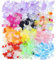 Calkkrer 300 PCS Bunte Acrylperlen, Blumen Schmetterling Perlen Anhänger, Charms für Armbänder Schmuckherstellung, Telefon Charms (10 Farben)