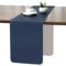Myir JUN Tischläufer, Tischläufer Modern Tischläufer Abwaschbar Tischläufer Outdoor Doppelseitige Leder Tischläufer Wasserdicht rutschfest und zur Dekoration verwendbar 40 X 183 cm(Hellgrau Blau)