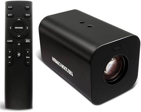 SVPRO 12X Zoom 4K USB Camera 1080P 60fps HDMI USB Streaming Camera with Remote, Auto Focus & Manual Zoom Webcam for Video Conference, Church Service, Education, OBS