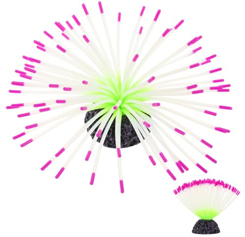Milisten Plantes Aquatiques fluorescentes Décoration Aquarium Fausses Plantes Artisanat de Plantes artificielles Fausse Plante métier d'herbe d'eau Usine d'eau d'aquarium Gel de silice