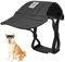 Pawaboo Hunde Baseballmütze, Hundemütze mit elastischen Ohrlöchern, Verstellbar Hundecap Sport Haustier Hut Sonnenschutz für kleine, mittelgroße & große Hunde, Hunde Outfits, M, Schwarz