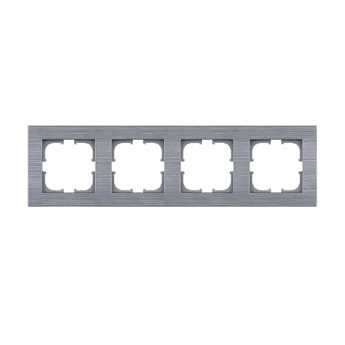 EXEN - Serie COMFORT Rahmen 4-fach für Lichtschalter und Steckdose - Panel für Wandlichtschalter und Steckdosen - Stahl - 296mm - C104/05E