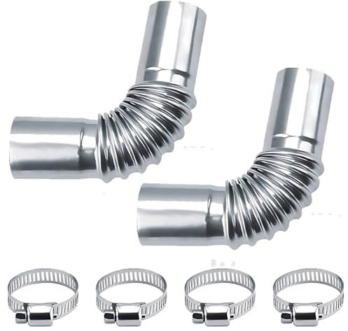 CATOR Lot de 2 raccords coudés en acier inoxydable, Tuyau d'échappement de 24 mm, Pour générateur électrique, chauffage diesel, chauffage auxiliaire de voiture, tuyau de ventilation diesel, tuyau