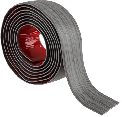 2m PVC Floor Transition Strip, Self Adhesive Door Threshold Strip Doorways, Laminate Viny Flooring Edge Strip for Joining Floor Gaps,Carpet Threshold Transition,Floor Tiles (4cm, Light Gray Wood)