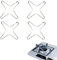LIUYIDM 4 Pièces Universel Support pour Cuisinière Réducteurs de Gaz en Acier Inoxydable Adaptateur Wok Gaz Bague Réducteur de en,Acier Inoxydable pour cafetière Pot,Poêle Accessoires