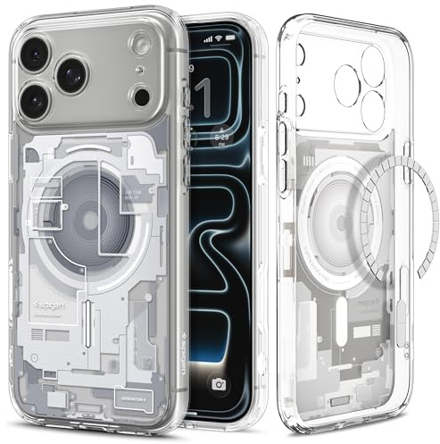 Spigen iPhone 17 Pro Max Hülle Ultra Hybrid MagFit -Zero One White | Kompatibel mit MagSafe, Anti-Yellowing, Air Cushion Tech, Militär-Grade Schutz, Spigen Zero One Edition