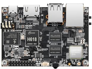 KICKPI K2B Single Board Computer, Allwinner H618 Quad Core 64 Bit Development Board Up to 1.5GHz 2G LPDDR4 16G eMMC Support WiFi 5 and BT 5.2 Run Android 12.0/Ubuntu 2204