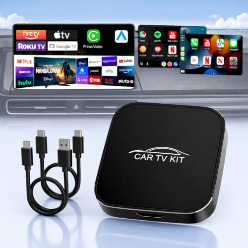 3 in 1 Car TV Mate Pro - Adattatore wireless CarPlay e Android Auto & HDMI Multimedia per convertitore stick TV/console di gioco/specchio dello schermo, adattatore HDMI Car TV, compatibile con veicoli