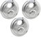 Master Lock 40TRI Scheiben-Vorhängeschloss aus Edelstahl mit 6,5 cm breitem Körper, 3 Stück, silberfarben