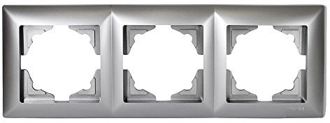 Visage 3-fach Rahmen für 3 Steckdosen Schalter Dimmer Silber