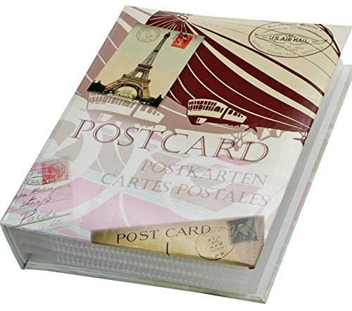 Postkartensammelalbum RETRO. Mit 50 Folienblättern. Gebunden. Format ca. 19 x 24 x 5,5 cm