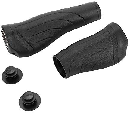 VGEBY1 Fahrrad Lenkergriffe, Fahrradgriffe Drehgriffschaltung Bike Bar End Rubber Short & Long Kombinationsbremsgriffhülse Fahrradlenker Gripshift Griffe Enden Kurz(1*Long+1*Short-Schwarz)