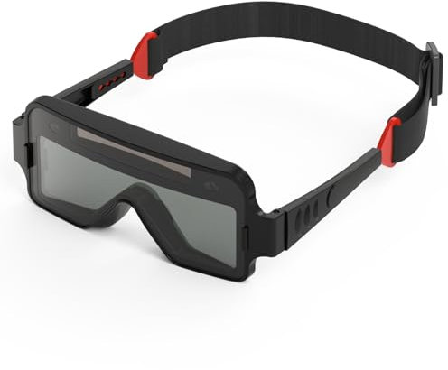 YESWELDER True Color Solar Powered Auto Darkening Welding Goggles, 2 Sensors Welder Glasses for TIG MIG MMA Plasma