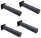 Ensemble de 4 pieds de meubles réglables noir mat NUZAMAS, en alliage d'aluminium 38x200 mm, pieds de meuble TV pour table basse d'armoire, pied de support pour canapé de meuble